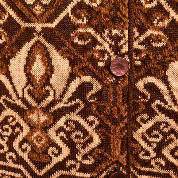 Vintage Cherry Lewis Cardigan Sweater Jacket M - Picture 3 of 5